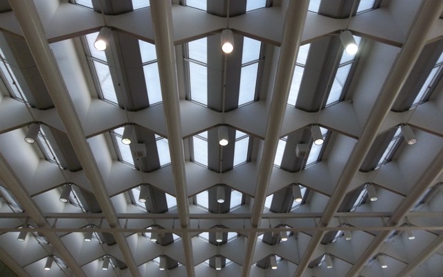 The ceiling of an airport lobby in Florida.  Probably Tampa, but I don't remember for sure. (2014)