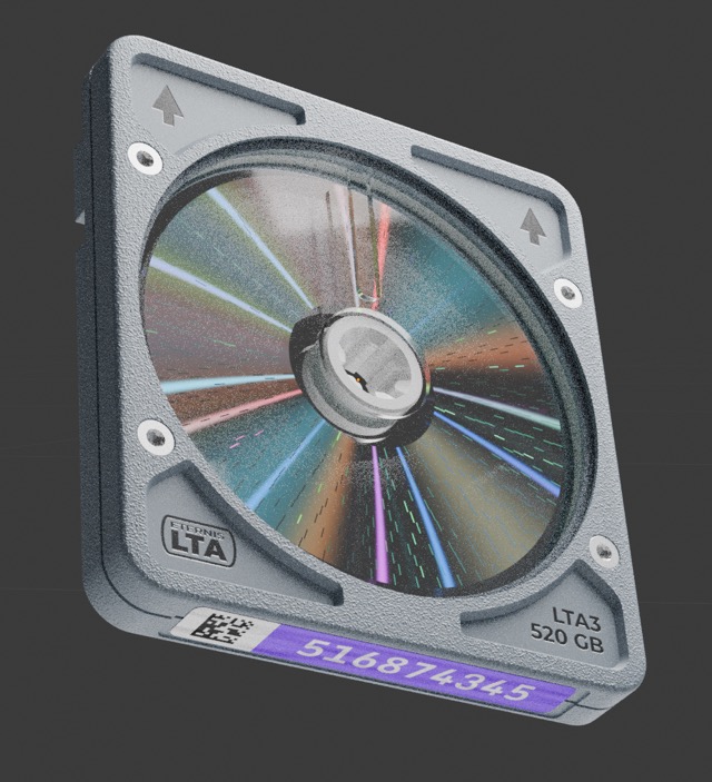 A WIP render, after I had added the sector markings but still relying on the rudimentary shader for the rainbow effect.