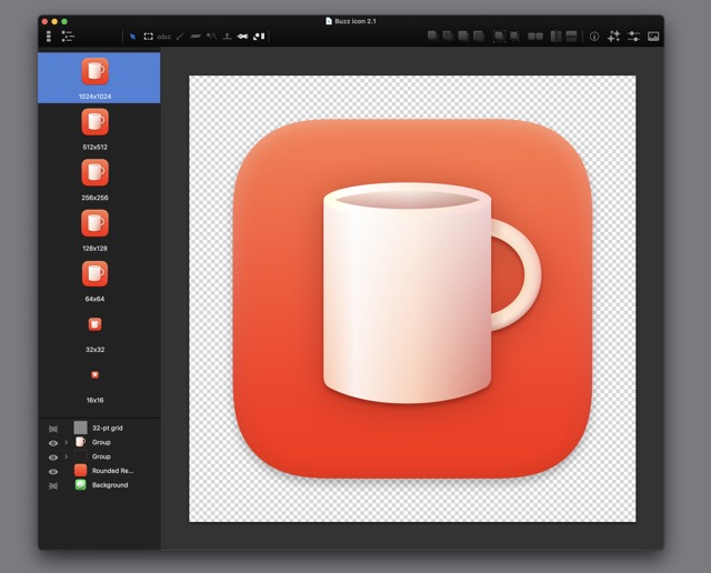 The nearly-finished icon I was going to use for an update on macOS Big Sur, shortly before abandoning the project.