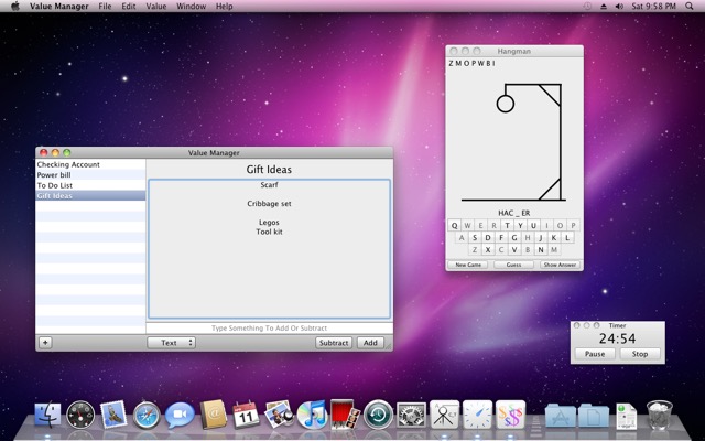 The three biggest projects I completed in this era: Value Manager, Hangman, and Timer-Stopwatch.