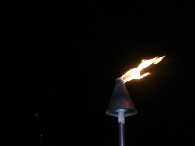An oil-fueled tiki torch, taken at a luau. (2011)