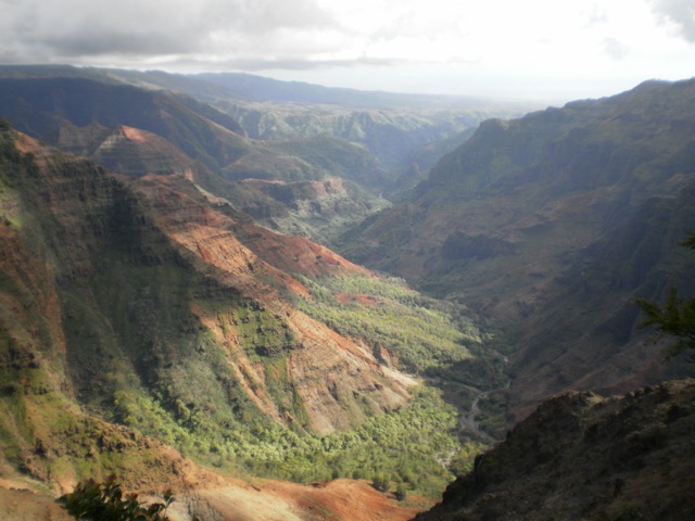 The Waimea Canyon on Kauai, sometimes nicknamed the 