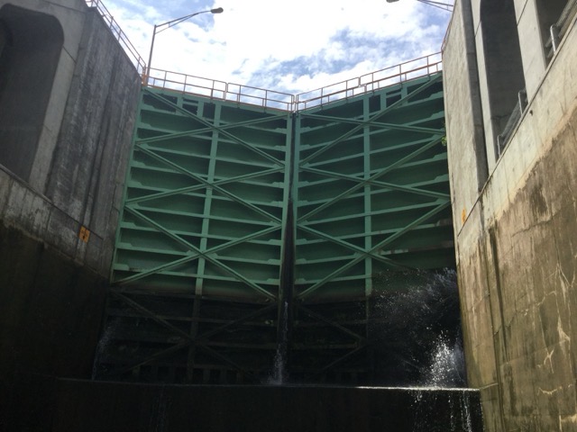 The locks in a small preserved portion of the Erie Canal, NY. (2011)